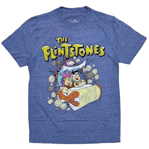 The Flintstones Men's Officially Licensed Vintage Retro Graphic Tee T-Shirt - Picture 1 of 1